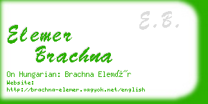 elemer brachna business card